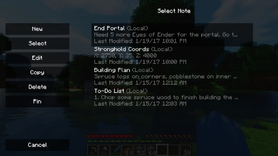 《我的世界》1.16.5备忘录功能MOD