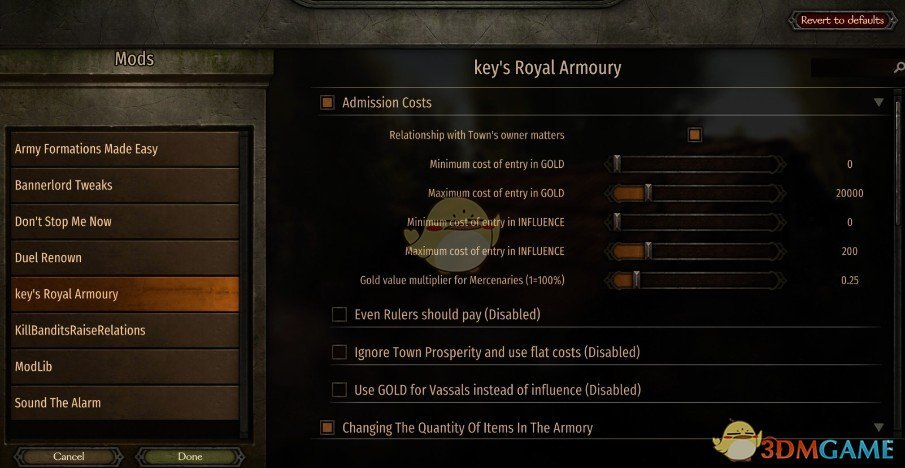 《骑马与砍杀2》1.5.9皇家军械库MOD