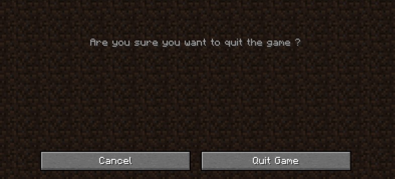 《我的世界》1.16.5游戏退出确认MOD