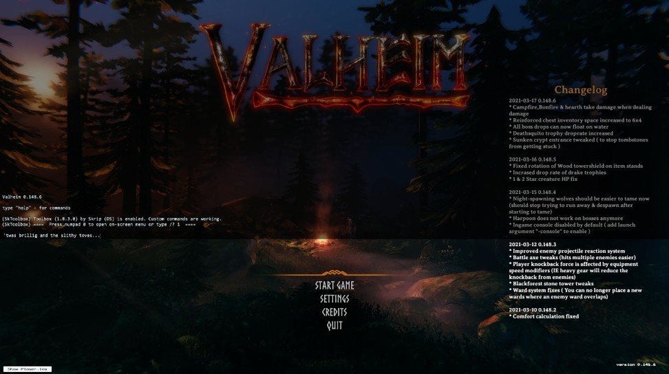 《Valheim：英灵神殿》控制台禁用解除MOD