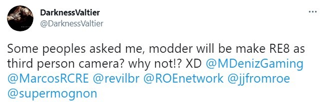 《生化危机8》第三人称MOD已经在做了 马上有可玩版