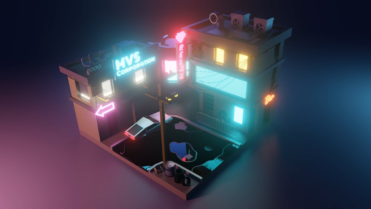 《Wallpaper Engine》霓虹灯街道微型场景动态壁纸