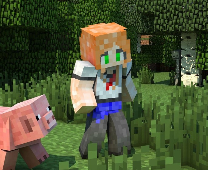 《我的世界》黄发JK少女皮肤MOD