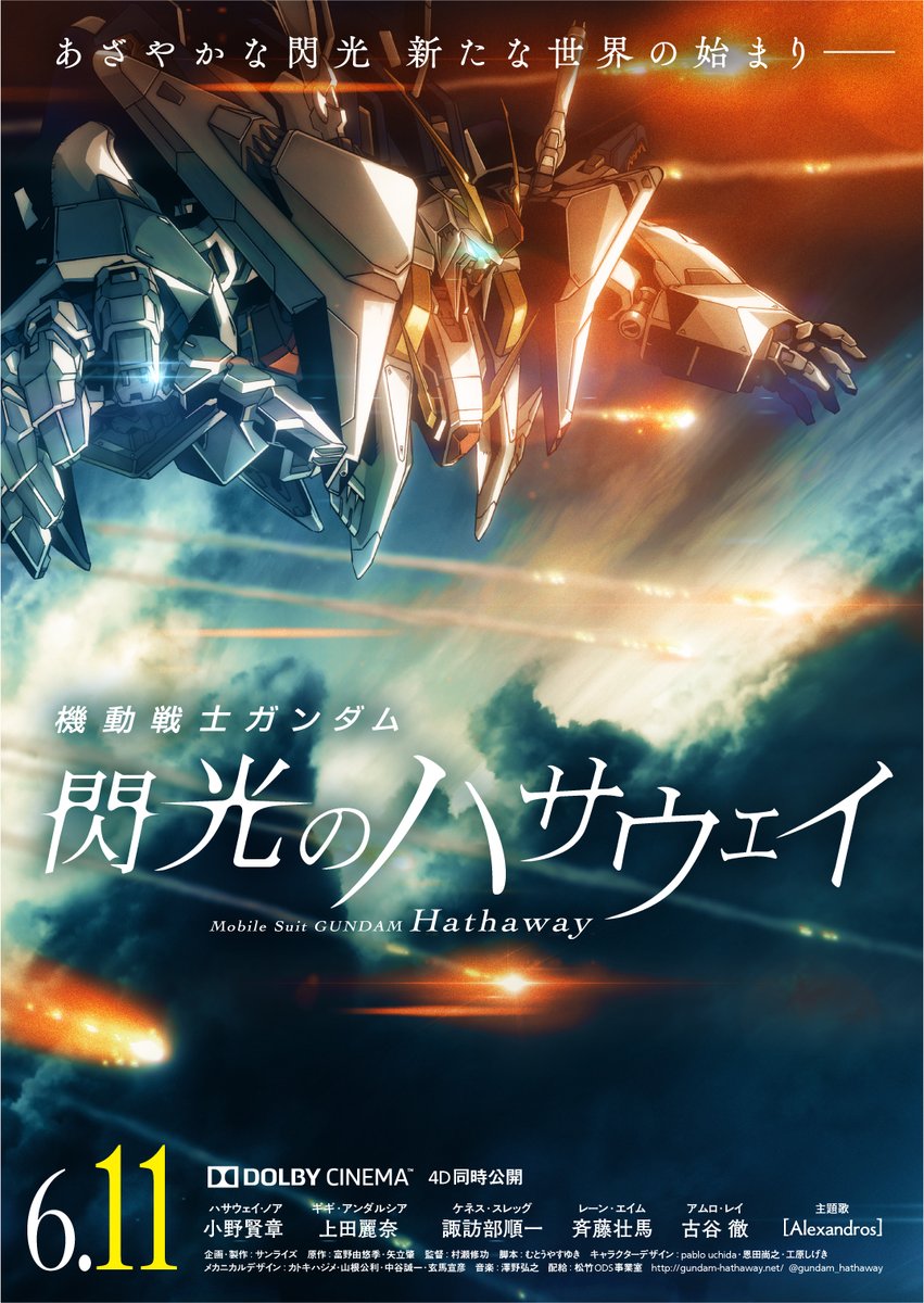 官方正式确认《机动战士高达：闪光的哈萨维》6月11日在日本上映