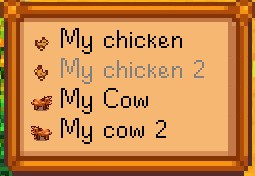 《星露谷物语》动物宠物状态表MOD