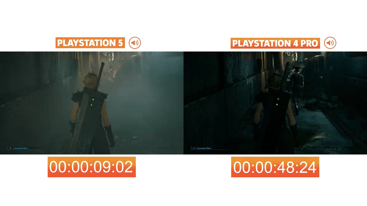《最终幻想7：重制版》PS5、PS4版对比 游戏载入快5倍