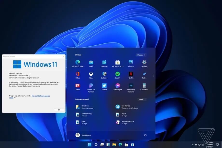 Windows 11系统首批截图曝光 6月24日正式公布