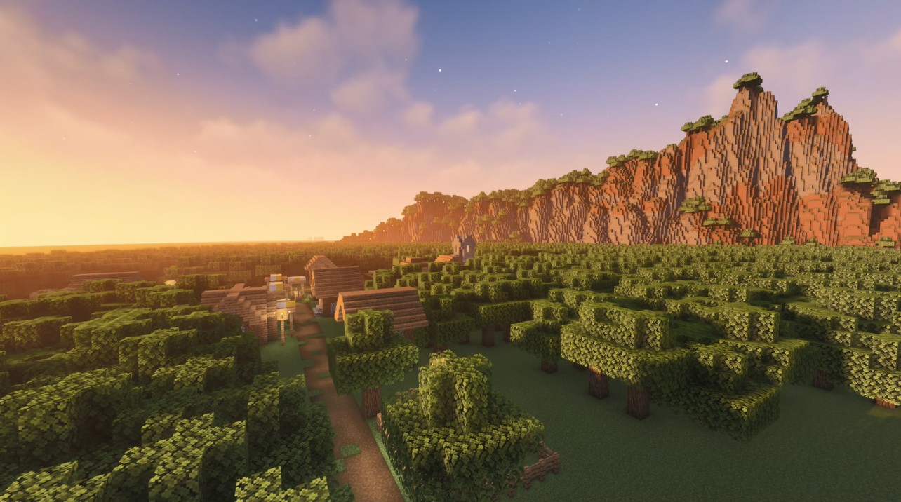 《Wallpaper Engine》我的世界光影材质山脉森林动态壁纸