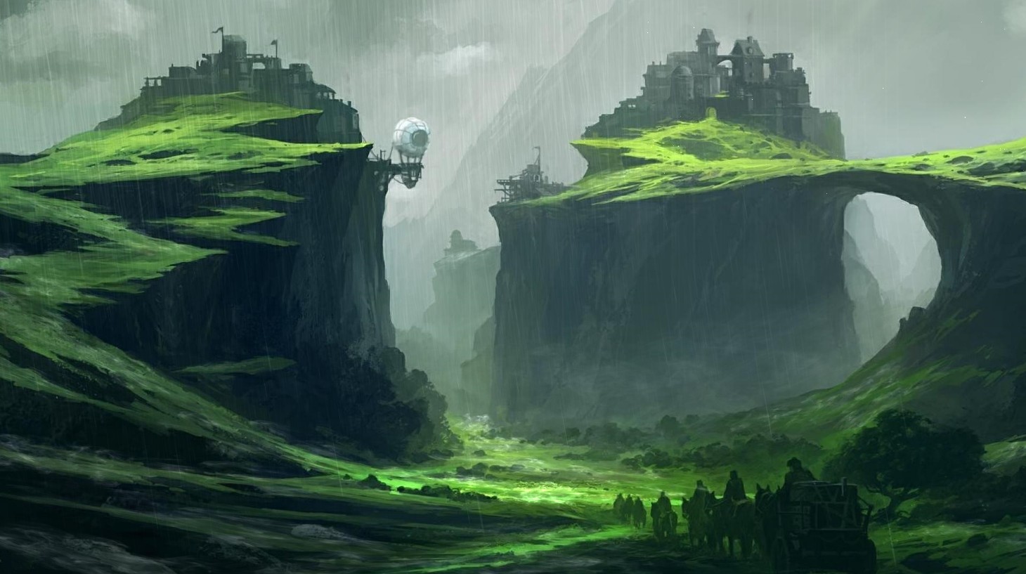 《Wallpaper Engine》奇特山谷的双王国场景绘图动态壁纸