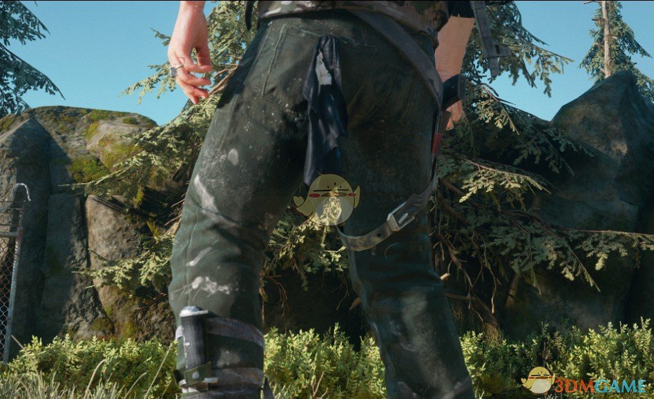 《往日不再》橄榄绿色牛仔裤和骷髅头巾MOD