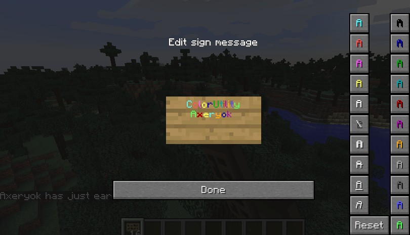 《我的世界》1.12.2简便颜色代码MOD