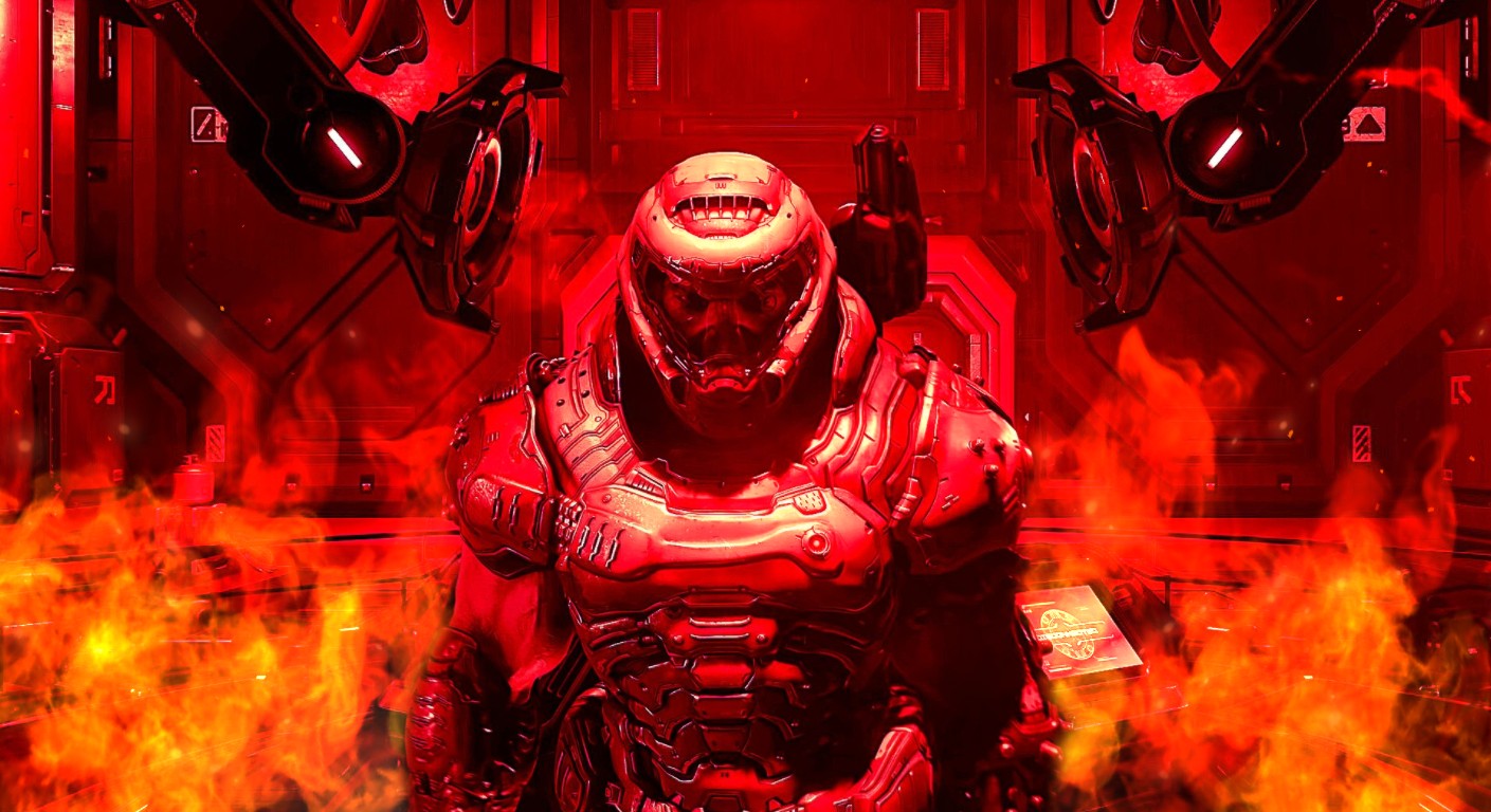 《Wallpaper Engine》毁灭战士火烧实验室动态壁纸