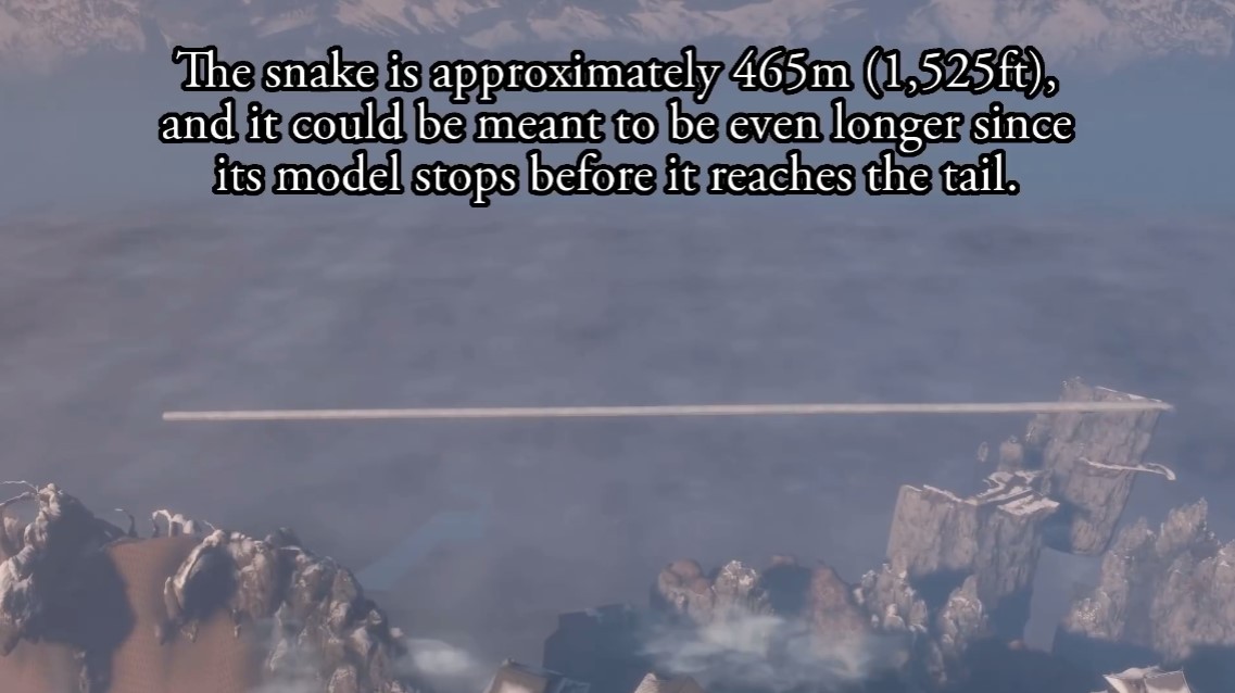 玩家测《只狼》中大白蛇长465米 长度可能更长