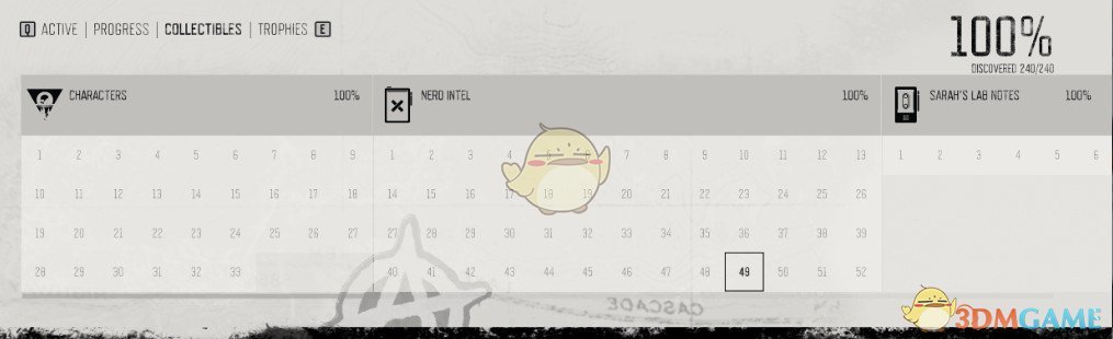 《往日不再》全收集全武器全技能存档