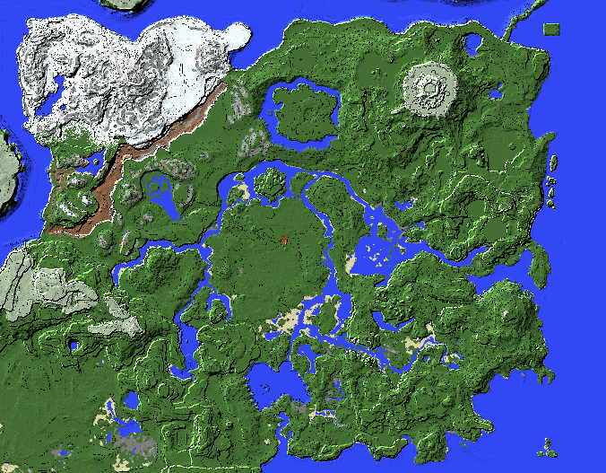 高玩在《我的世界》打造旷野之息完整地图 整体轮廓已成形