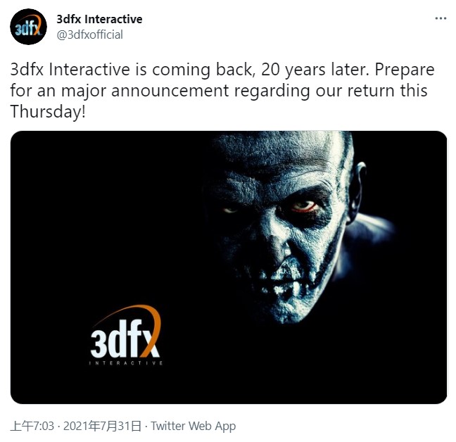 经典巫毒显卡制造商3dfx时隔20年或卷土重来