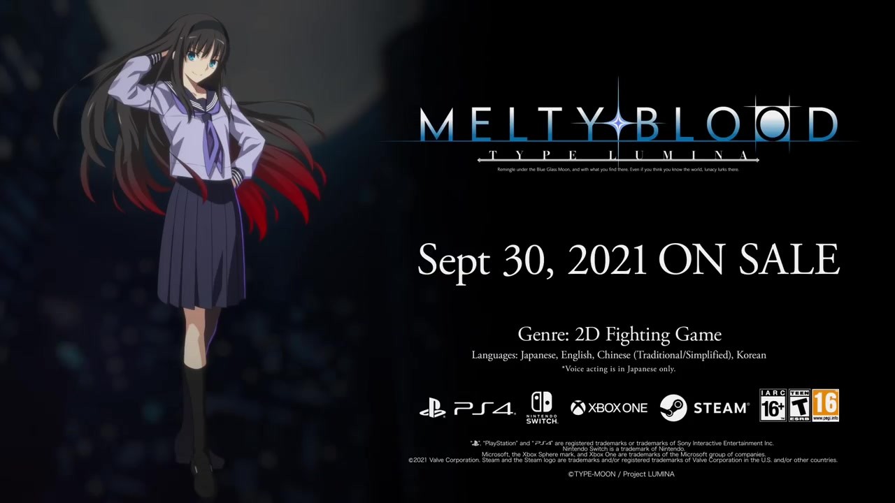 新月姬格斗《Type Lumina》远野秋叶角色预告片