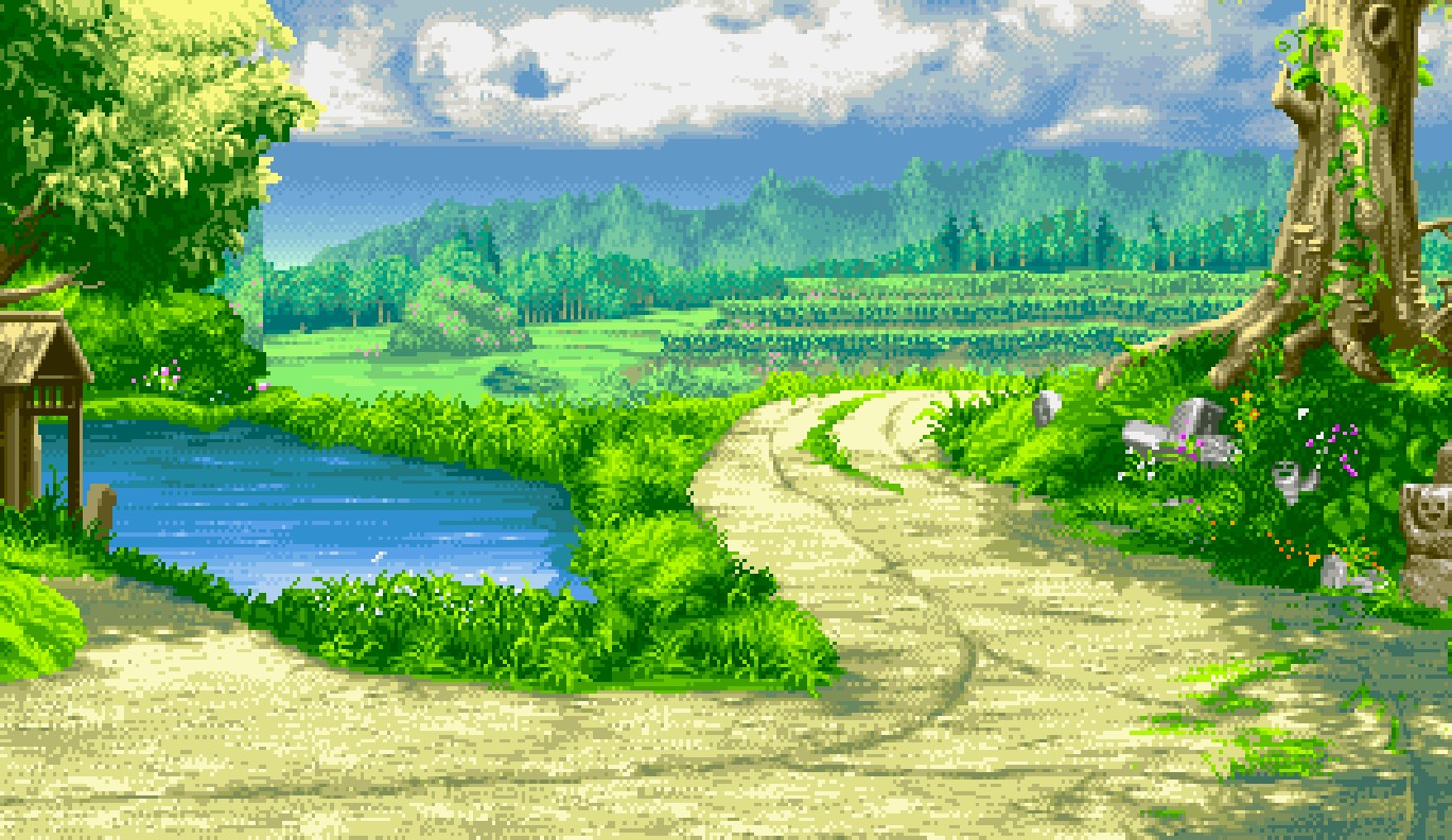 《Wallpaper Engine》像素风乡下的街道动态壁纸