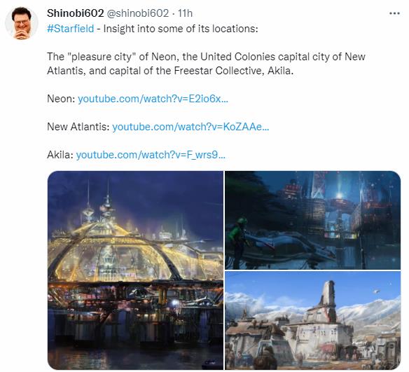 B社《星空》油管未公开视频 介绍游戏3座城市