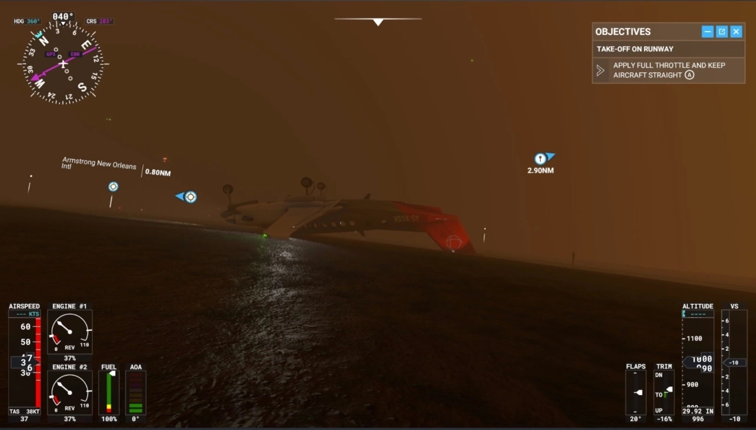 利用《微软飞行模拟》玩家近距离观察飓风艾达