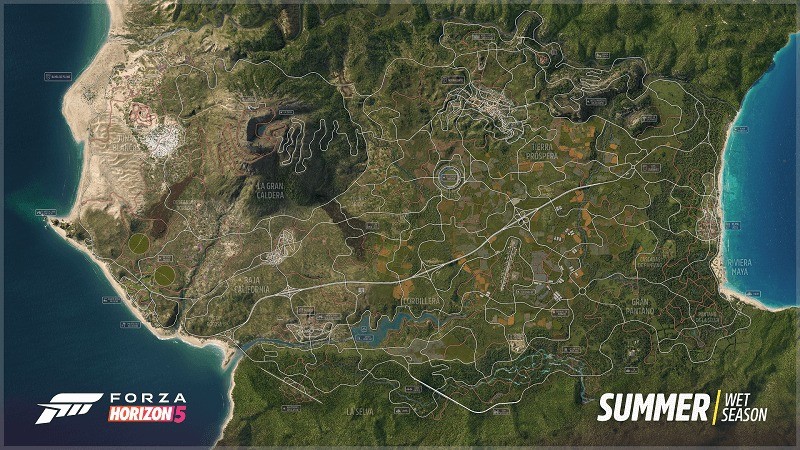 《极限竞速：地平线5》全地图公布 新截图分享