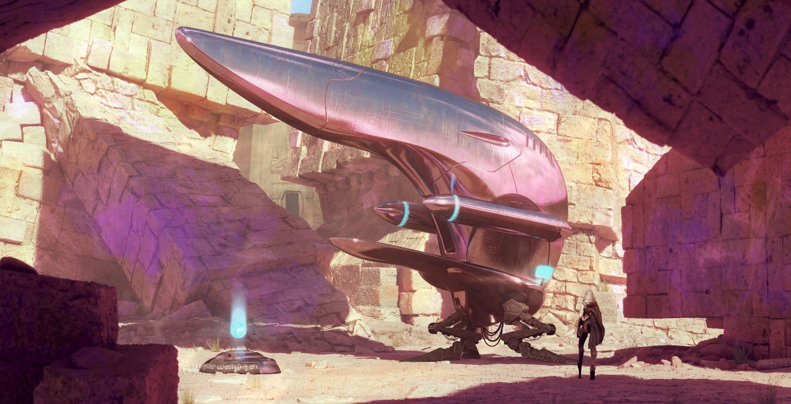 《Wallpaper Engine》沙漠飞船动态壁纸