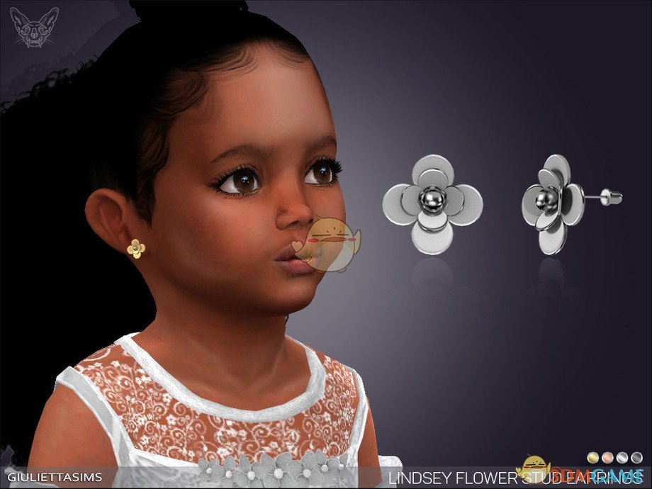 《模拟人生4》幼儿的花朵耳环MOD