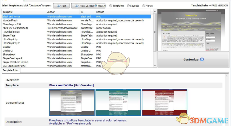 Template Shaker(CSS模版编辑器) 3.6