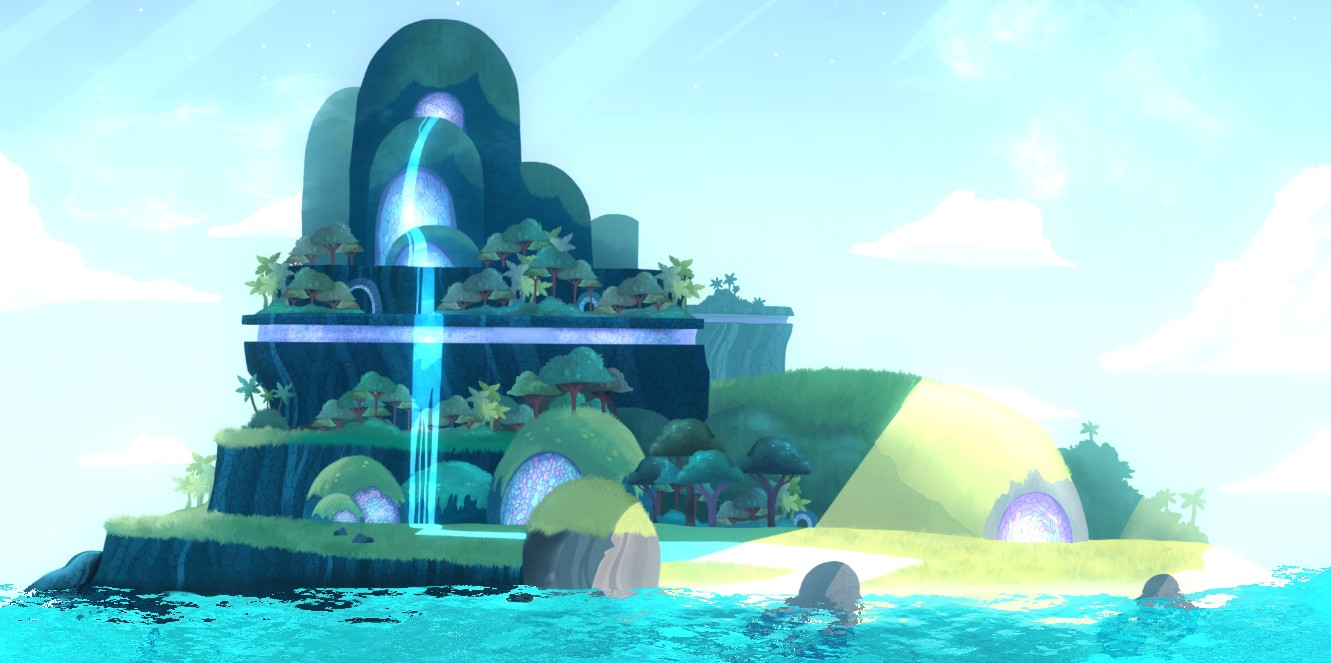 《Wallpaper Engine》绿色遗迹小岛动态壁纸