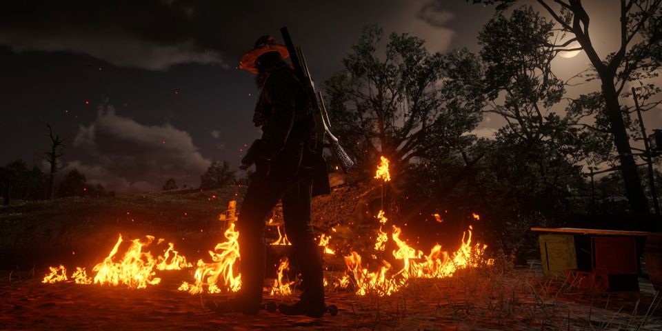 玩家发现《荒野大镖客2》燃烧瓶爆炸后的惊艳细节