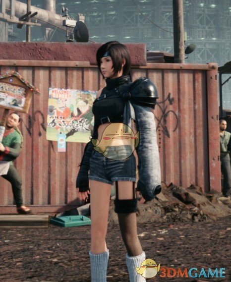 《最终幻想7：重制版》纯黑服装风格尤菲MOD