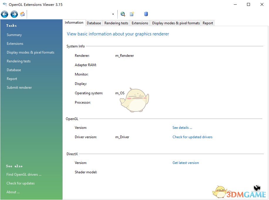 OpenGL Extensions Viewer(cpu监测)3.15