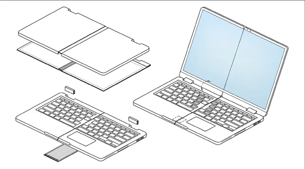 体积瞬间缩小4倍！三星全新折叠屏笔记本专利曝光