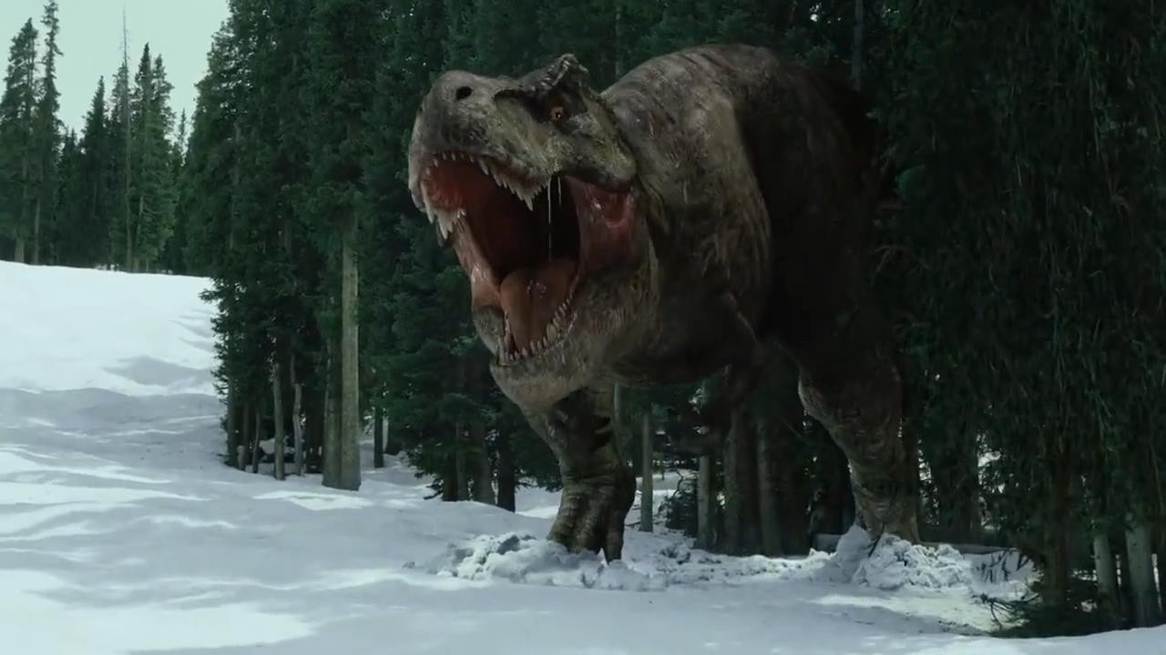 《侏罗纪世界》与冬奥会NBC转播联动 美女躲恐龙