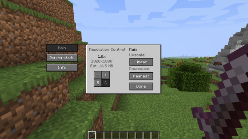 《我的世界》1.16.5分辨率调整MOD