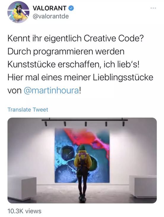 《Valorant》德国官方宣传使用NFT艺术 随后急忙道歉