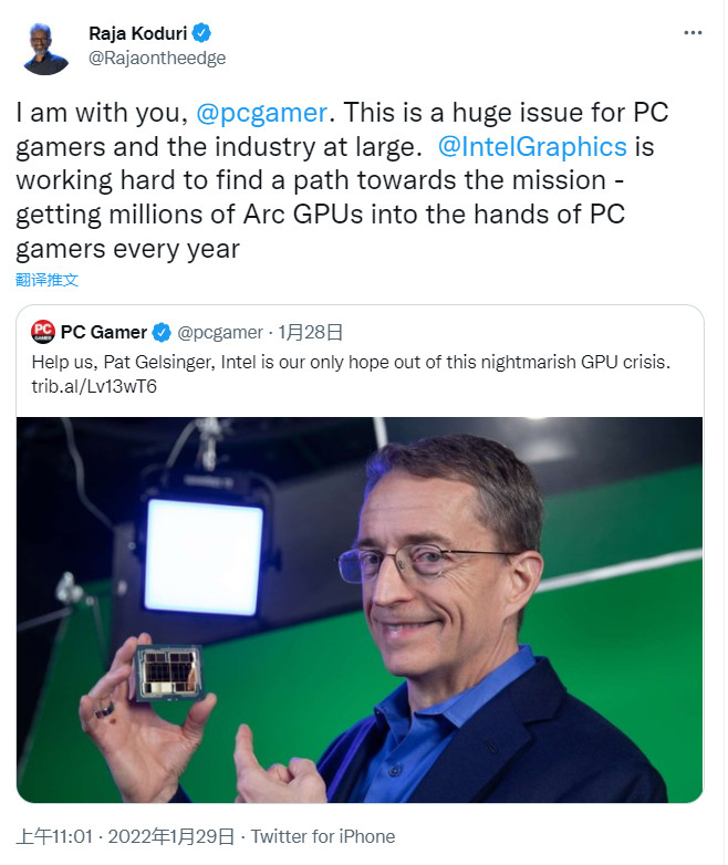 PC Gamer致信Intel：你是我们走出显卡危机的唯一出路