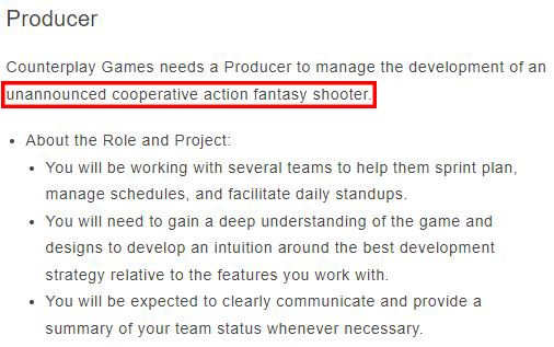 《众神陨落》开发商正开发新IP 将是合作射击游戏