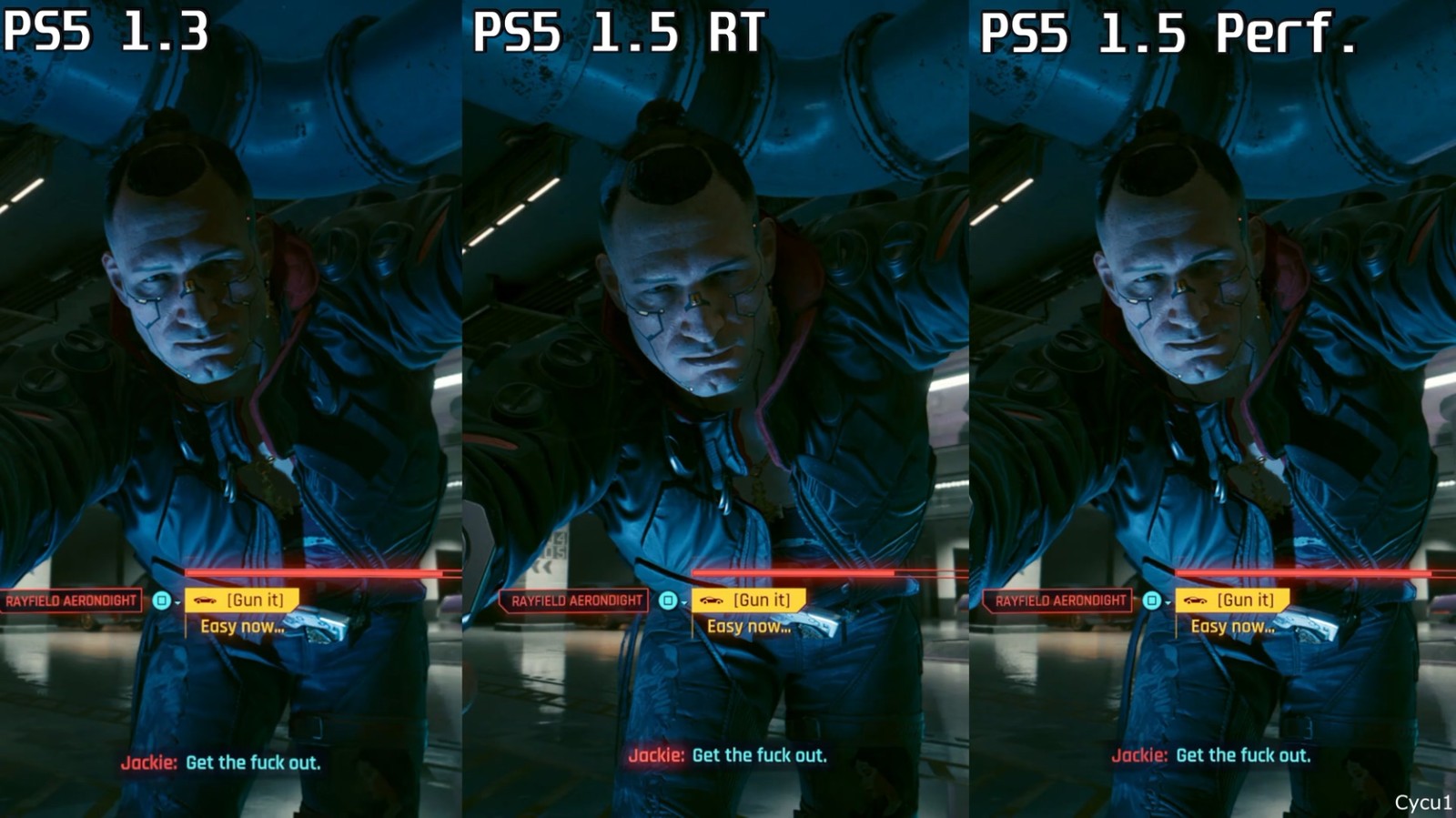 《赛博朋克2077》PS5画面对比：1.3 vs 1.5