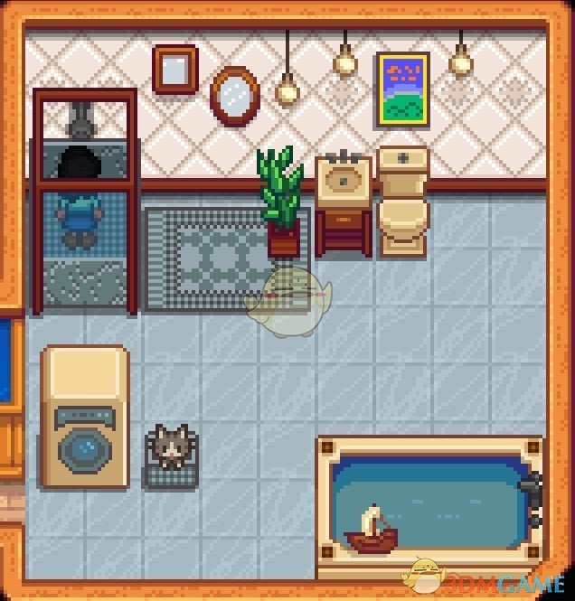 《星露谷物语》可爱浴室家具套装MOD