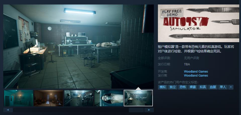 《验尸模拟器》试玩Demo现已上线 支持简繁体中文