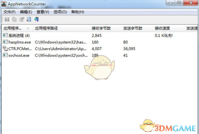 AppNetworkCounter(系统数据包流量显示软件)v1.05