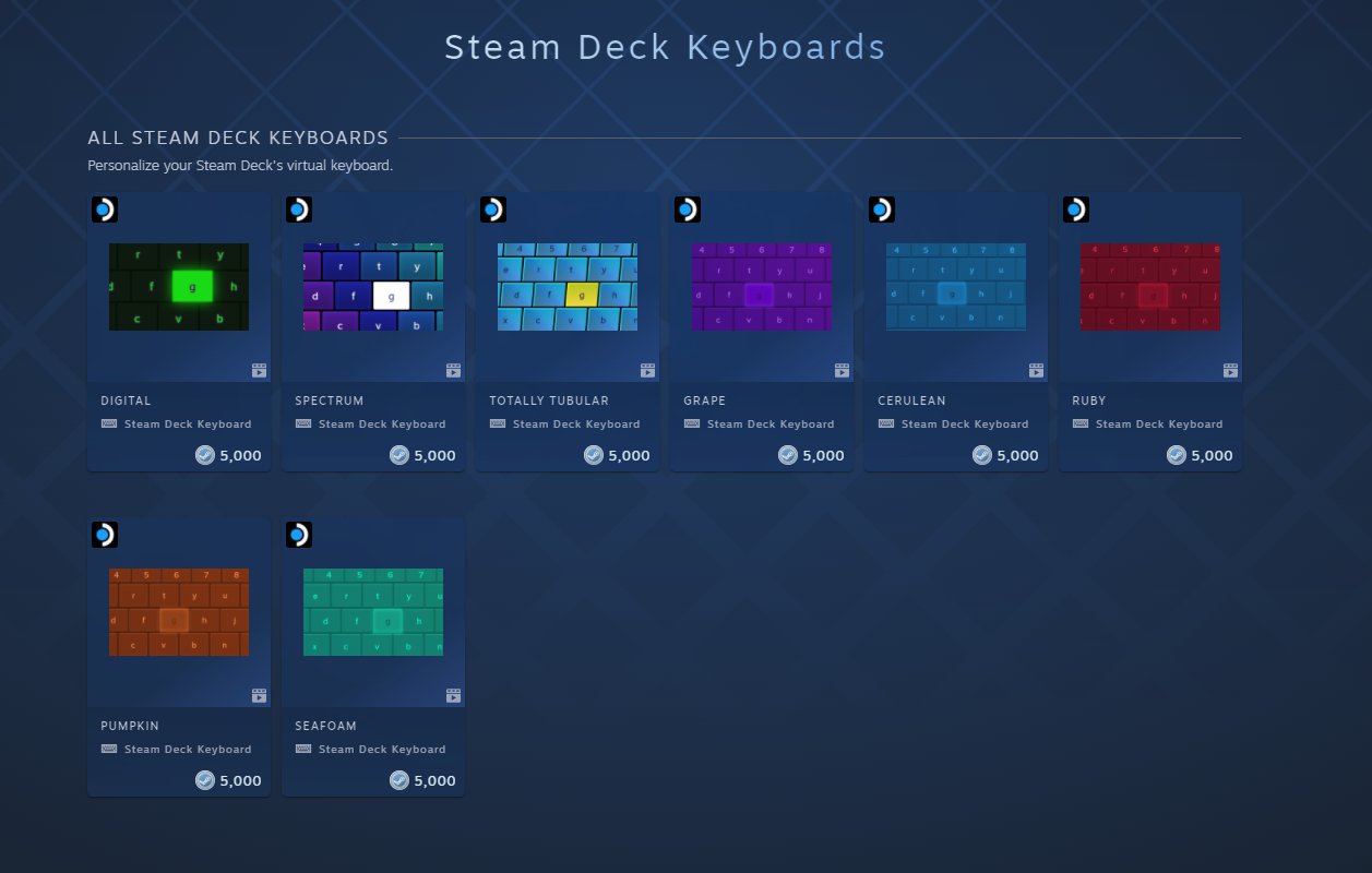 Steam Deck键盘现已登陆点数商店 更新帧数限制