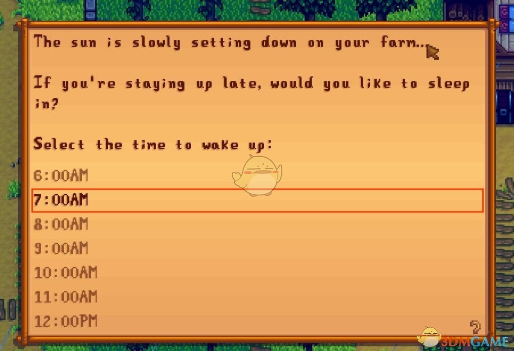 《星露谷物语》睡懒觉MOD