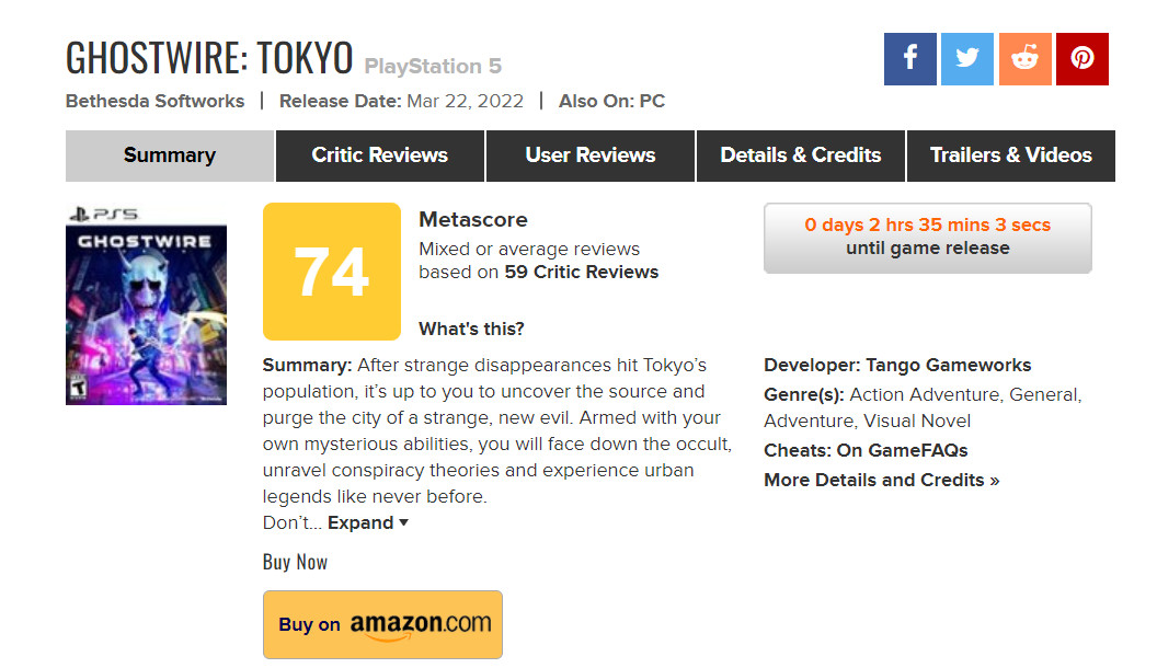 《幽灵线：东京》IGN 7分 画面超绝、玩法欠缺