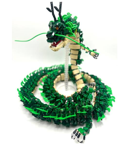 玩家打造《龙珠》主题巨大神龙乐高版 全长超过2米