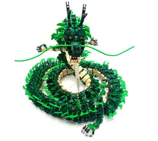 玩家打造《龙珠》主题巨大神龙乐高版 全长超过2米