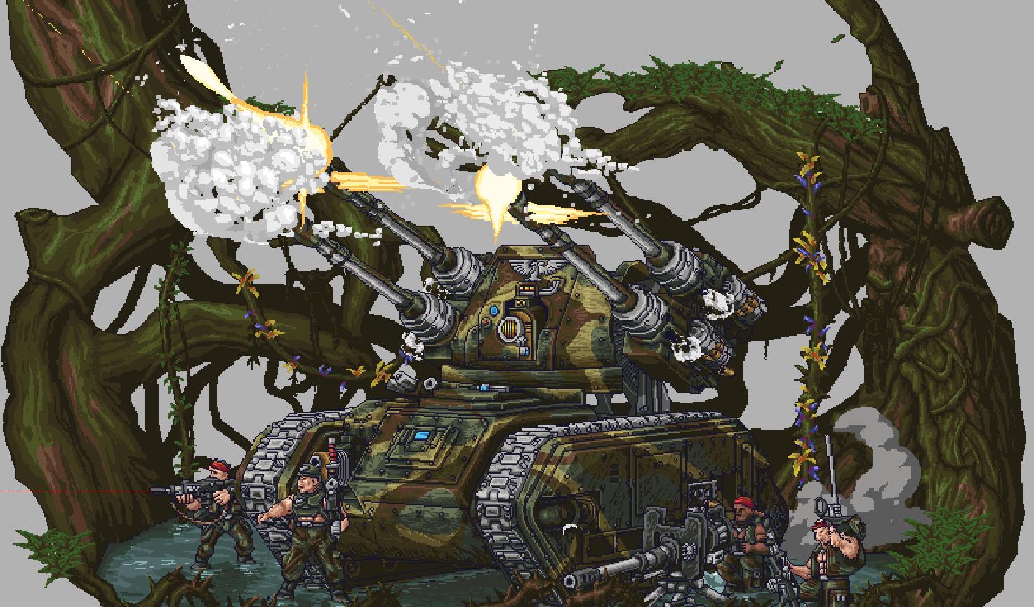 《Wallpaper Engine》战锤40k卡塔昌九头蛇高射平台像素风动态壁纸