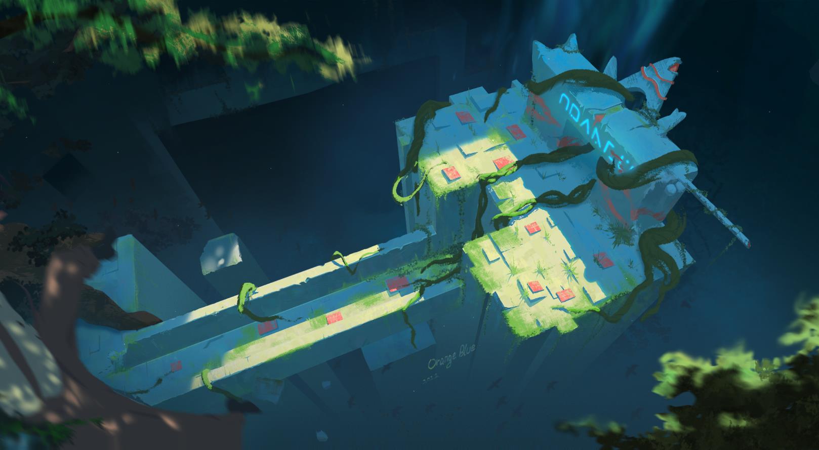 《Wallpaper Engine》浮空遗迹清新风绘图动态壁纸