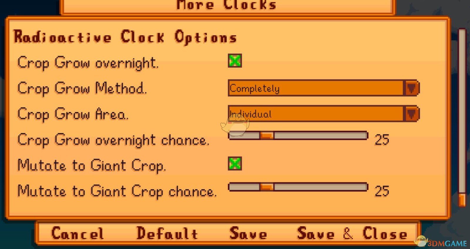 《星露谷物语》更多黄金时钟MOD